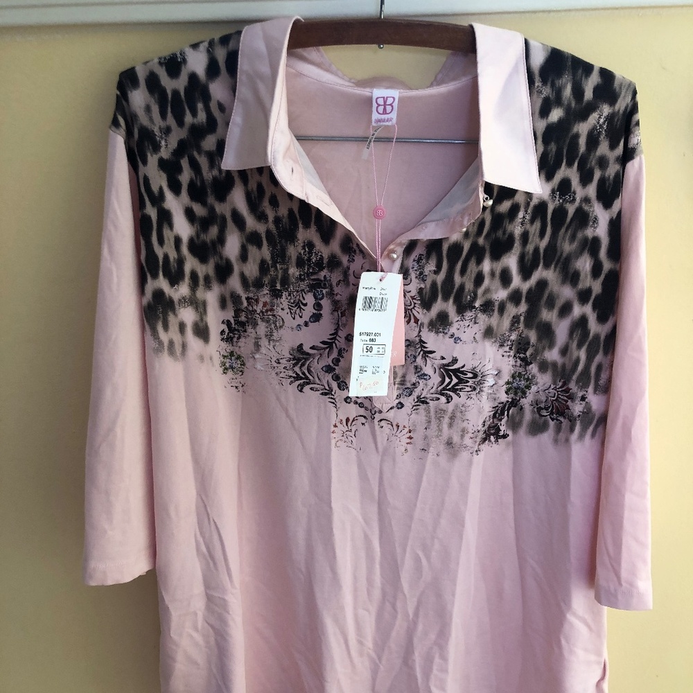 BASLER Women Size XL Pink Top